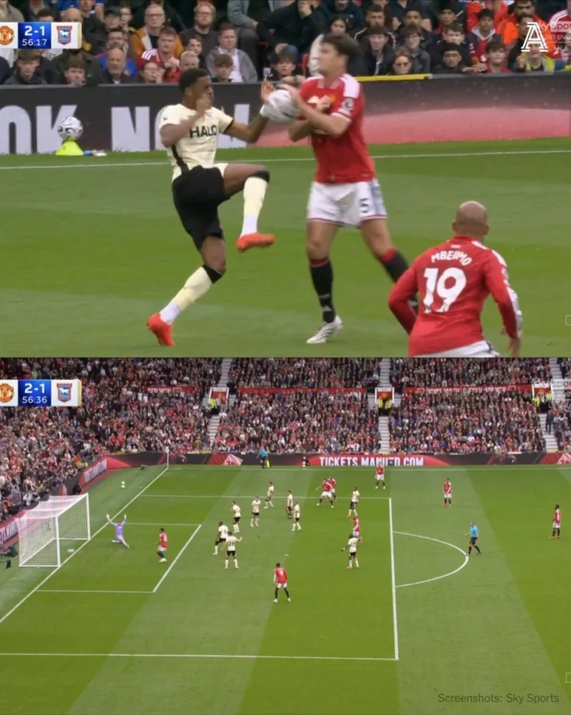 Vì sao Man Utd được công nhận bàn thắng dù Maguire để bóng chạm hai tay?