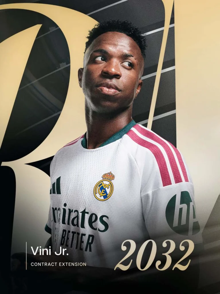 Vinicius gia hạn hợp đồng với Real đến 2032