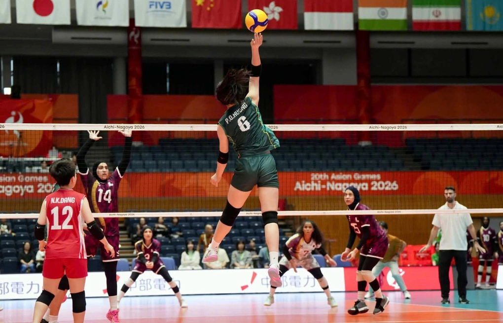 Bóng chuyền nữ Việt Nam thắng nhanh Qatar tại ra quân ASIAD 2026