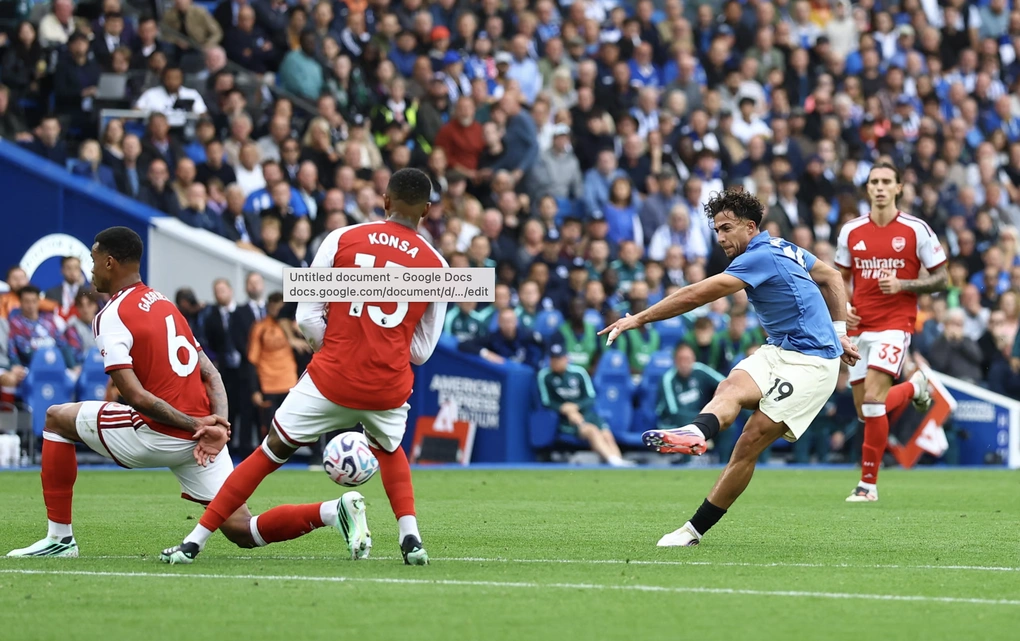 Arsenal thua đậm 0-3 trước Brighton, mất ngôi đầu Ngoại hạng Anh