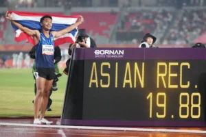 Thần đồng điền kinh Thái Lan Puripol Boonson tạo địa chấn tại ASIAD 2026