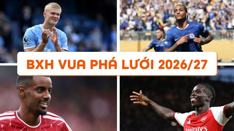 Top 10 cầu thủ ghi bàn nhiều nhất Ngoại hạng Anh 2026/27: Cuộc đua Vua phá lưới