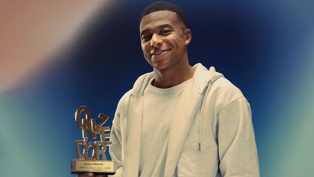 Kylian Mbappe nhận giải Onze d’Or 2026 trước thềm Quả Bóng Vàng