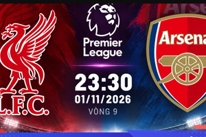 Liverpool vs Arsenal: Đại chiến Anfield, bước ngoặt đua vô địch Ngoại hạng Anh 2026/27