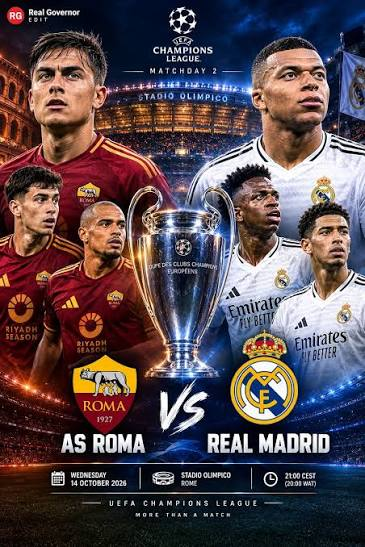 Roma vs Real Madrid: Đêm Olimpico và phép thử cho tham vọng chinh phục Champions League của Los Blancos