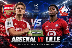 Arsenal vs Lille: Gyökeres và tham vọng tạo cú bứt phá của Pháo thủ tại Champions League