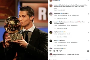Cristiano Ronaldo tri ân người hâm mộ sau danh hiệu Quả Bóng Vàng hay nhất mọi thời